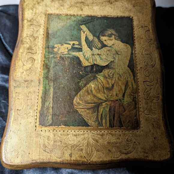 Vtg 60's Jewelry Box Dr Zhivago Laura's Theme Mele The Lute Player - Picture 1 of 16